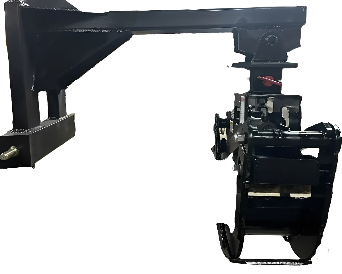 Ram Splitters 3-Point Log Grapple | 55-Inch Opening, 2000 LB Lift Capacity, Cat 1-2-3 Tractor Hitch - Log Bear Works