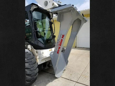 TM Manufacturing Spade Blade Skid Steer Attachment | 5-Foot Excavating Blade, Stumps & Rocks, USA-Made - Log Bear Works