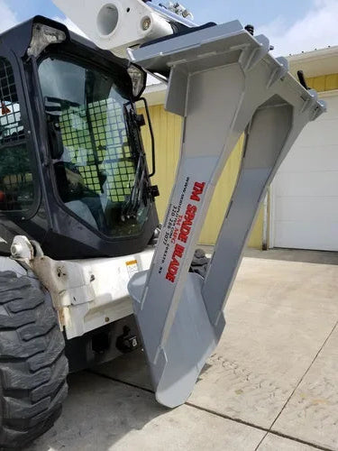 TM Manufacturing Spade Blade Skid Steer Attachment | 5-Foot Excavating Blade, Stumps & Rocks, USA-Made - Log Bear Works