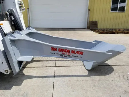 TM Manufacturing Spade Blade Skid Steer Attachment | 5-Foot Excavating Blade, Stumps & Rocks, USA-Made - Log Bear Works