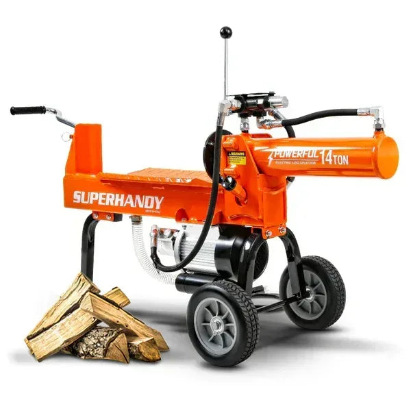SuperHandy 14-Ton Electric Log Splitter | 120V Corded, 1800W Motor, 20-Inch Max Log Length - Log Bear Works