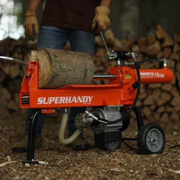 SuperHandy 14-Ton Electric Log Splitter | 120V Corded, 1800W Motor, 20-Inch Max Log Length - Log Bear Works