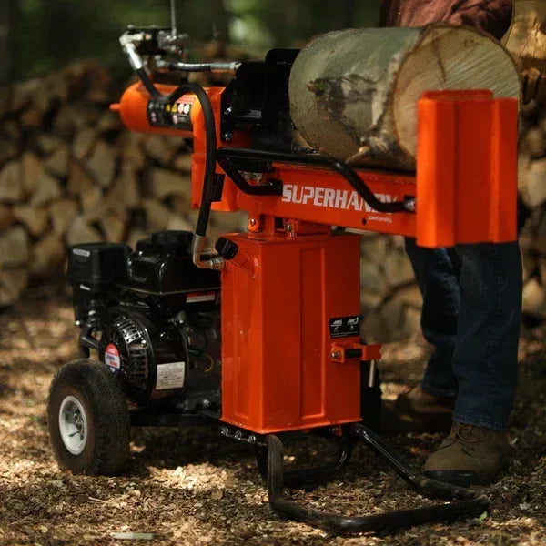 SuperHandy 25-Ton Gas Log Splitter | 7HP 209CC Engine, 24-Inch Log Diameter, Vertical & Horizontal Operation - Log Bear Works