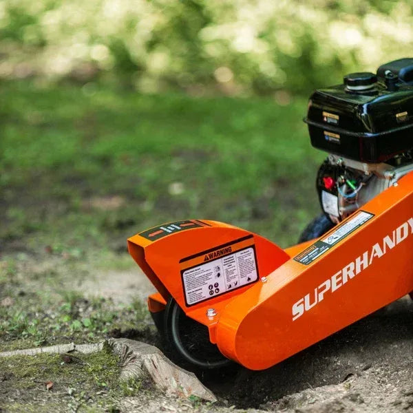 SuperHandy Compact Stump Grinder Pro | 9HP Gas Engine, 13-Inch Cutting Blade, 6 Hardened Alloy Teeth - Log Bear Works