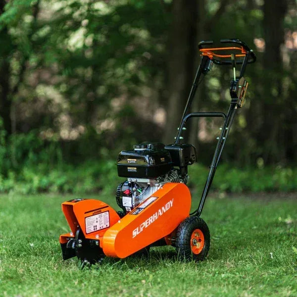 SuperHandy Compact Stump Grinder Pro | 9HP Gas Engine, 13-Inch Cutting Blade, 6 Hardened Alloy Teeth - Log Bear Works