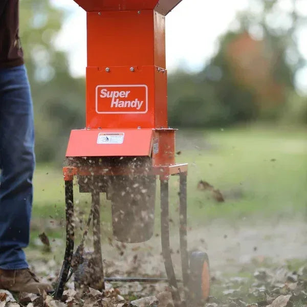 SuperHandy Electric Leaf Mulcher | 120V Corded, 1800W Motor, 11-Inch Blades, 17:1 Mulch Ratio - Log Bear Works