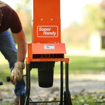 SuperHandy Electric Leaf Mulcher | 120V Corded, 1800W Motor, 11-Inch Blades, 17:1 Mulch Ratio - Log Bear Works