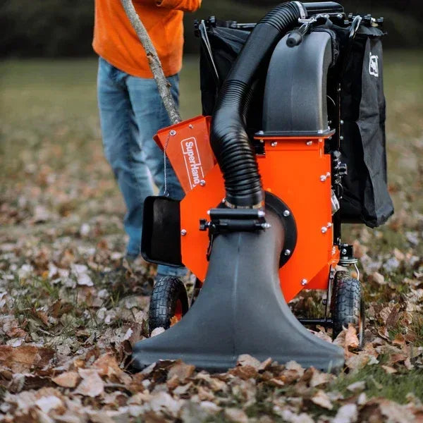 SuperHandy Leaf Vacuum & Wood Chipper | 7HP Gas Engine, 10:1 Mulch Ratio, 2-Inch Branch Capacity - Log Bear Works