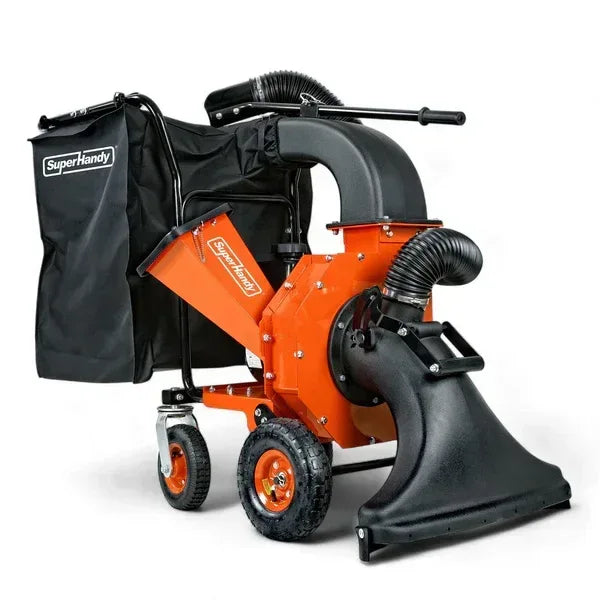 SuperHandy Leaf Vacuum & Wood Chipper | 7HP Gas Engine, 10:1 Mulch Ratio, 2-Inch Branch Capacity - Log Bear Works