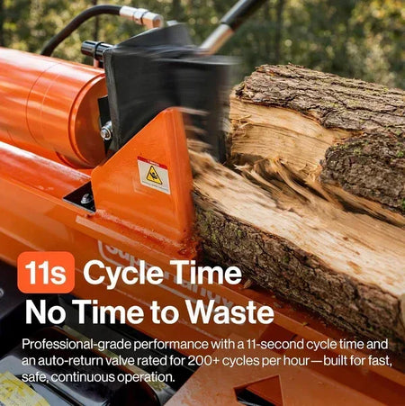 SuperHandy 27-Ton Gas Log Splitter | 223CC Engine, 24-Inch Max Log Length, Heavy-Duty Firewood Splitter - Log Bear Works