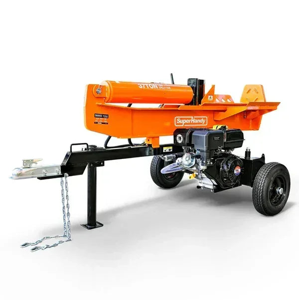 SuperHandy 37-Ton Gas Log Splitter | 389CC Engine, 24-Inch Max Log Length, Heavy-Duty Firewood Splitter - Log Bear Works