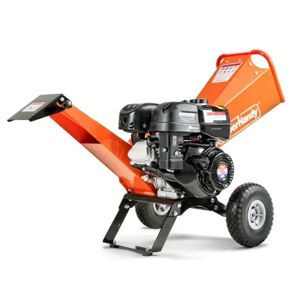 SuperHandy 4-Inch Wood Chipper Shredder Mulcher | 9HP Gas-Powered Heavy Duty Chipping Machine - Log Bear Works