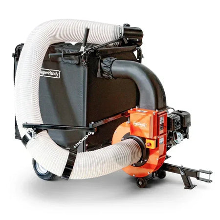 SuperHandy Towable Leaf and Lawn Vacuum – 180 Gal Collection, 15HP Electric Start Engine - Log Bear Works