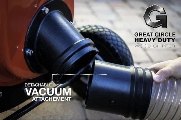 SuperHandy Wood Chipper Shredder Mulcher Leaf Vacuum Kit 4 Inch x 10 Foot Heavy Duty Accessory - Log Bear Works