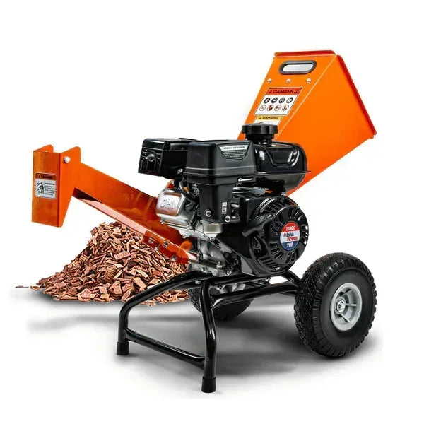 SuperHandy Wood Chipper Compact | 7HP Gas Engine, 3-Inch Branch Capacity, 15:1 Mulch Ratio - Log Bear Works