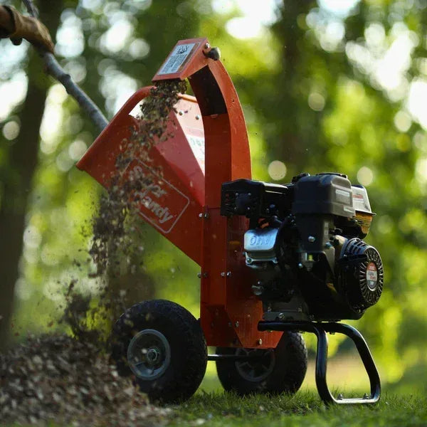 SuperHandy Wood Chipper Mini | 7HP Gas Engine, 3-Inch Branch Capacity, Compact & Lightweight - Log Bear Works
