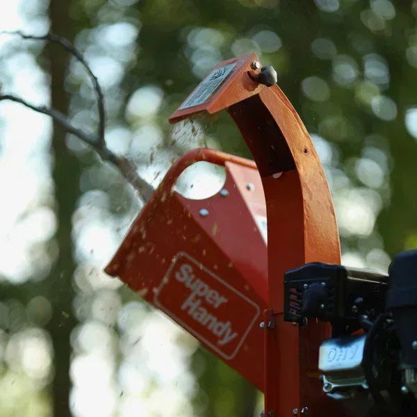 SuperHandy Wood Chipper Mini | 7HP Gas Engine, 3-Inch Branch Capacity, Compact & Lightweight - Log Bear Works