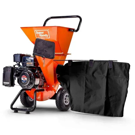 SuperHandy Wood Chipper Shredder Mulcher Pro | 7HP Gas Engine, 3-Inch Branch Capacity, 15:1 Mulch Ratio - Log Bear Works