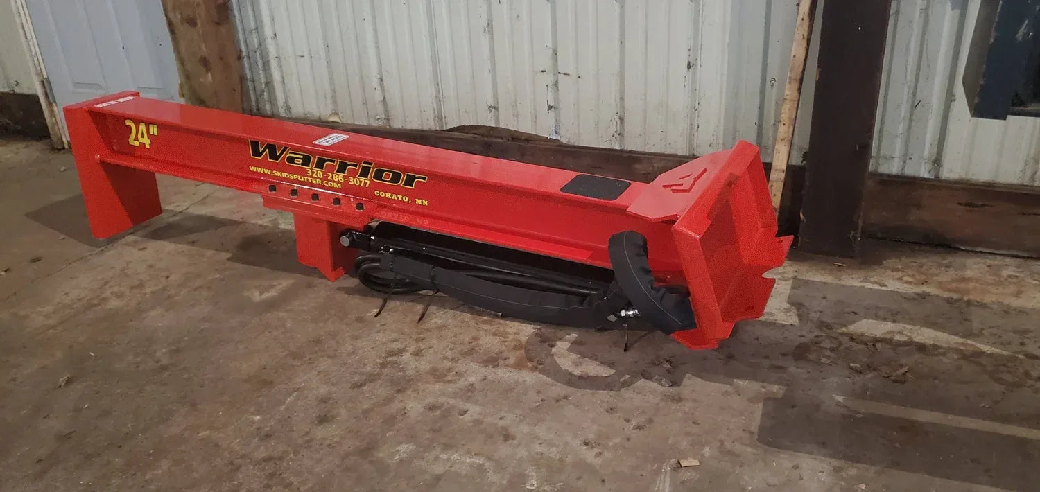 TM Manufacturing Mini Warrior SkidSplitter | Mini Skid Steer Log Splitter, Interchangeable Wedge, USA-Made - Log Bear Works