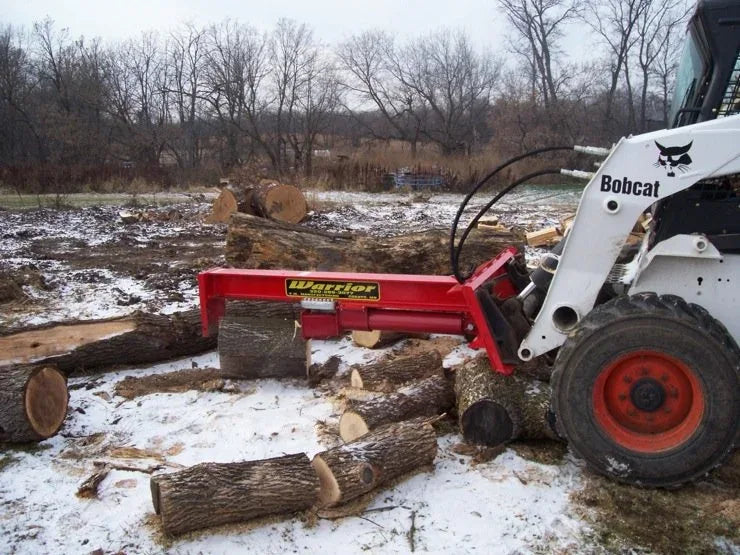 TM Manufacturing Mini Warrior SkidSplitter | Mini Skid Steer Log Splitter, Interchangeable Wedge, USA-Made - Log Bear Works