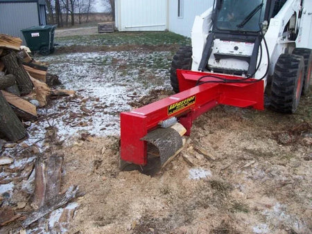 TM Manufacturing Mini Warrior SkidSplitter | Mini Skid Steer Log Splitter, Interchangeable Wedge, USA-Made - Log Bear Works