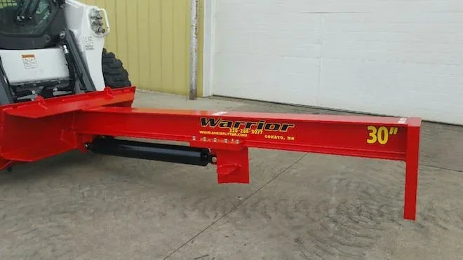 TM Manufacturing Warrior 30 SkidSplitter | Mini Skid Steer Log Splitter, 30-Inch Stroke, USA-Made - Log Bear Works